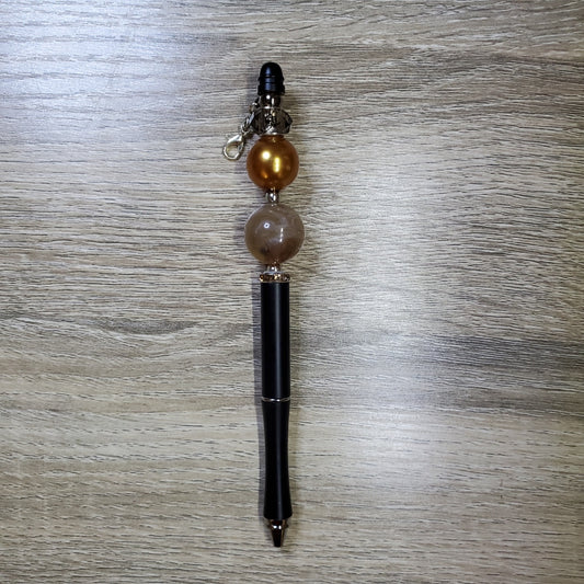 Chocolate Swirl Beaded Pen