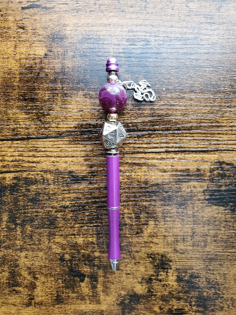 D20 Beaded Pen
